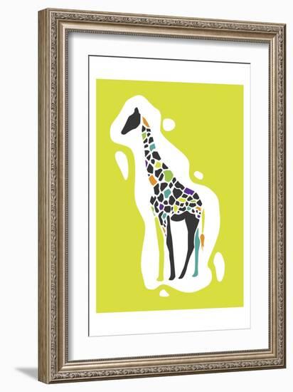 Fun Giraffe-Enrique Rodriguez Jr.-Framed Art Print
