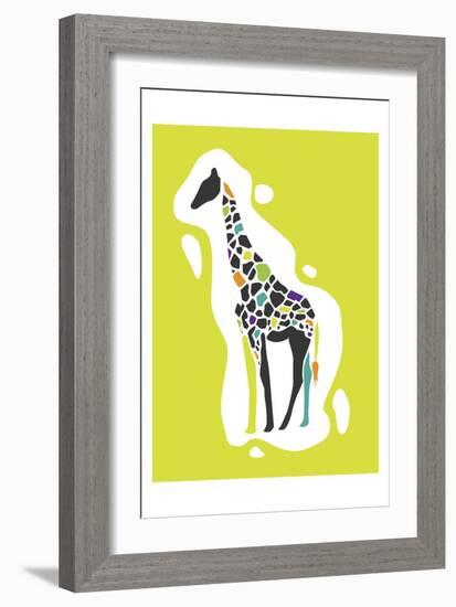 Fun Giraffe-Enrique Rodriguez Jr.-Framed Art Print