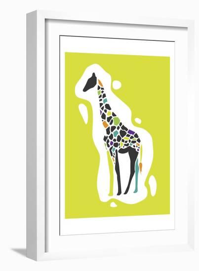 Fun Giraffe-Enrique Rodriguez Jr.-Framed Art Print