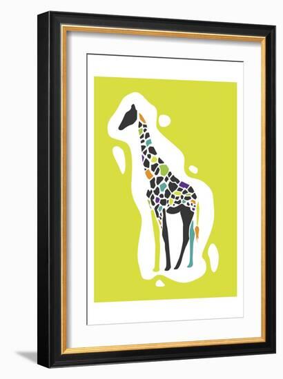 Fun Giraffe-Enrique Rodriguez Jr.-Framed Art Print