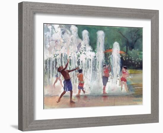 Fun in the Fountain-Gregg DeGroat-Framed Giclee Print