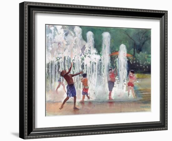 Fun in the Fountain-Gregg DeGroat-Framed Giclee Print