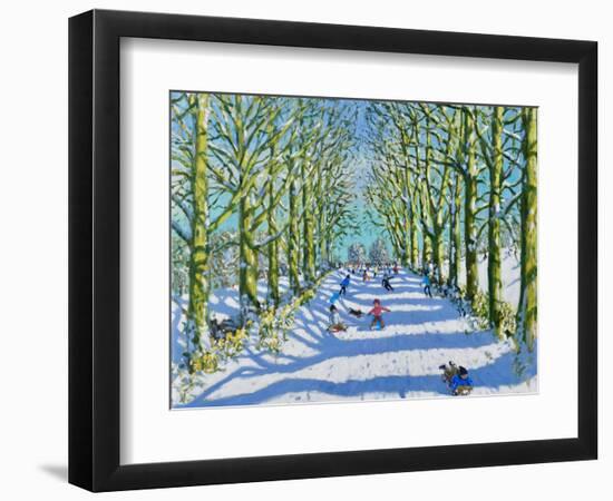 Fun in the sun and snow, Derby, 2022 (oil on canvas)-Andrew Macara-Framed Giclee Print