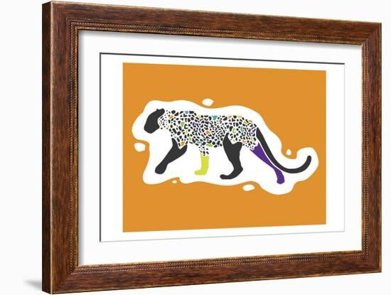 Fun Leopard-Enrique Rodriguez Jr.-Framed Art Print