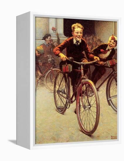 Fun on Bikes (or Boys on Bicycles)-Norman Rockwell-Framed Premier Image Canvas