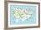 Fun USA Map-Ann Kelle-Framed Premium Giclee Print