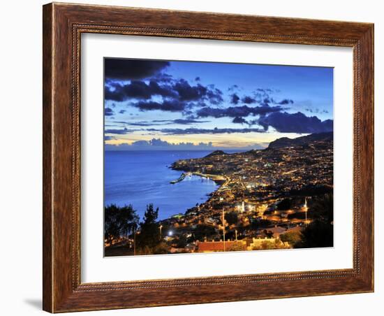 Funchal at Sunset, Madeira, Portugal-Mauricio Abreu-Framed Photographic Print