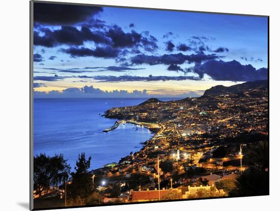 Funchal at Sunset, Madeira, Portugal-Mauricio Abreu-Mounted Photographic Print
