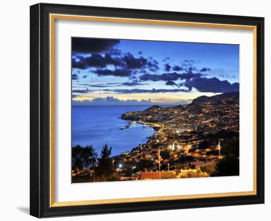 Funchal at Sunset, Madeira, Portugal-Mauricio Abreu-Framed Photographic Print