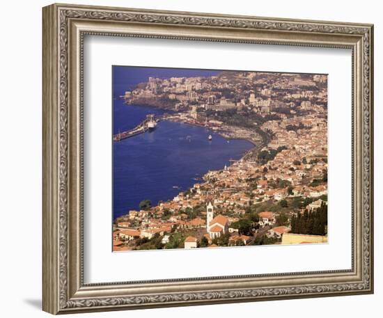 Funchal & Its Church, Madeira, Portugal-Walter Bibikow-Framed Photographic Print