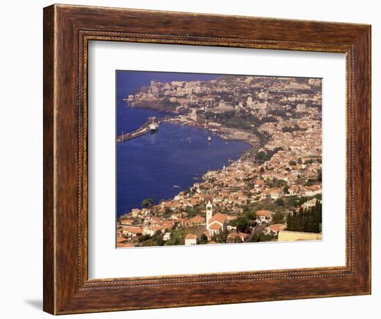 Funchal & Its Church, Madeira, Portugal-Walter Bibikow-Framed Photographic Print