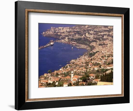 Funchal & Its Church, Madeira, Portugal-Walter Bibikow-Framed Photographic Print