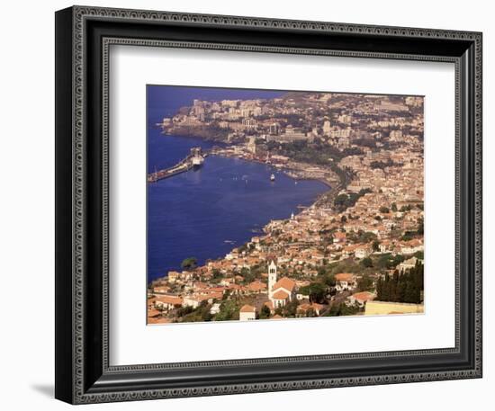 Funchal & Its Church, Madeira, Portugal-Walter Bibikow-Framed Photographic Print