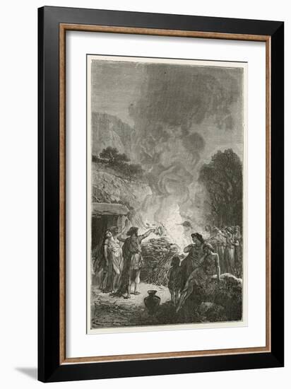 Funerailles a L'Epoque Du Fer-Emile Antoine Bayard-Framed Giclee Print