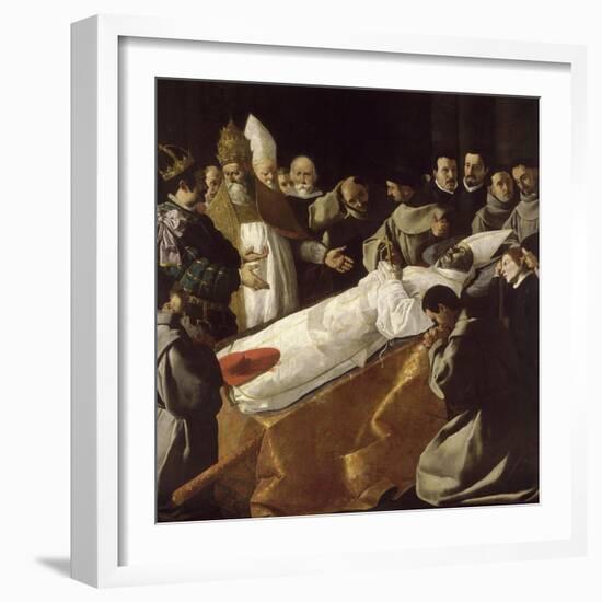 Funérailles de saint Bonaventure-Francisco de Zurbarán-Framed Giclee Print