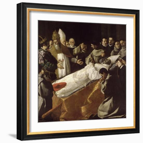 Funérailles de saint Bonaventure-Francisco de Zurbarán-Framed Giclee Print