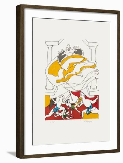 Funérailles étrusques V-Charles Lapicque-Framed Limited Edition