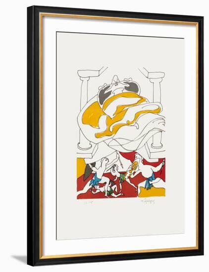 Funérailles étrusques V-Charles Lapicque-Framed Limited Edition