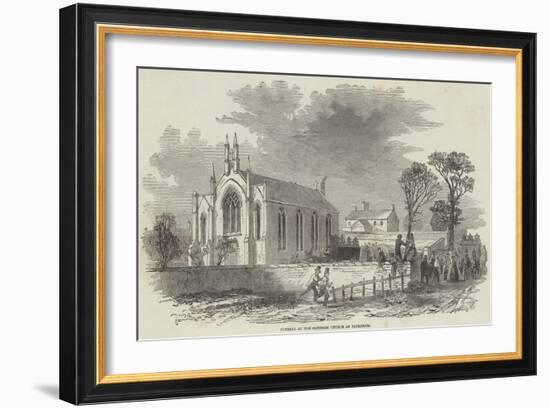 Funeral at the Catholic Church at Barrhead-null-Framed Giclee Print