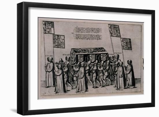 Funeral Cortege of Sir Philip Sidney-Theodor de Bry-Framed Giclee Print