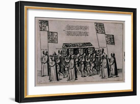 Funeral Cortege of Sir Philip Sidney-Theodor de Bry-Framed Giclee Print