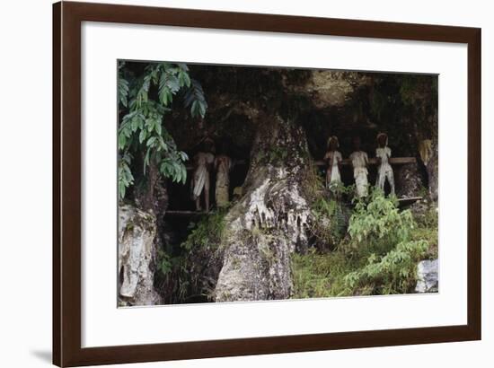 Funeral Niches with Tau Tau Mortuary Figures-null-Framed Giclee Print
