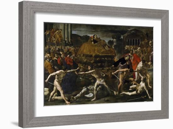 Funeral of a Roman Emperor (Cremation Ceremon)-Giovanni Lanfranco-Framed Giclee Print