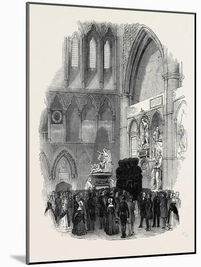 Funeral of Campbell, the Poet, in Westminster Abbey, on Wednesday Last-null-Mounted Giclee Print