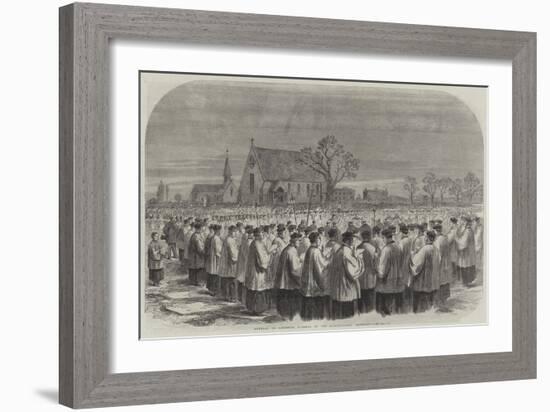 Funeral of Cardinal Wiseman in the Kensal-Green Cemetery-null-Framed Giclee Print