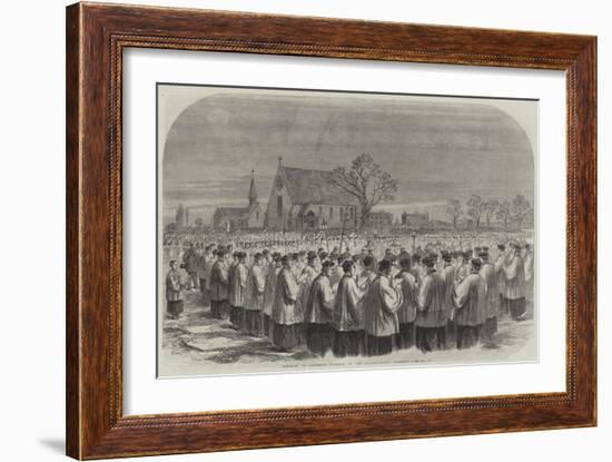 Funeral of Cardinal Wiseman in the Kensal-Green Cemetery-null-Framed Giclee Print