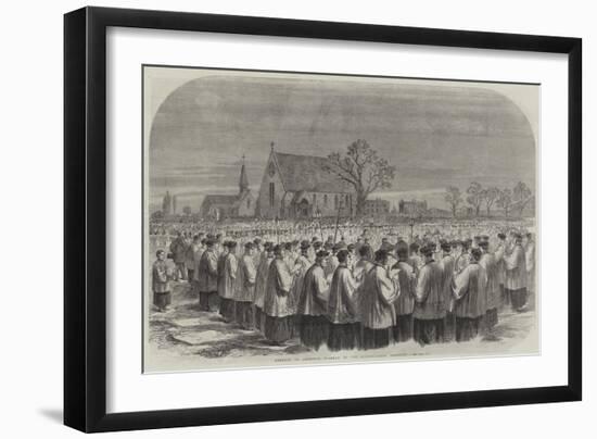Funeral of Cardinal Wiseman in the Kensal-Green Cemetery-null-Framed Giclee Print