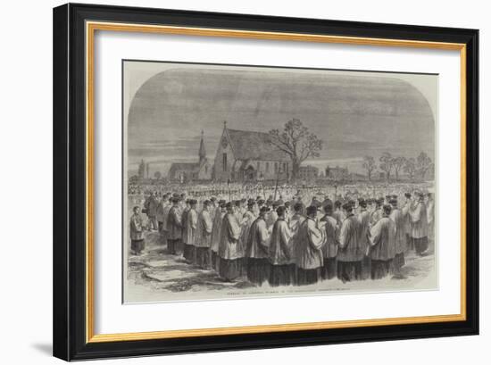 Funeral of Cardinal Wiseman in the Kensal-Green Cemetery-null-Framed Giclee Print