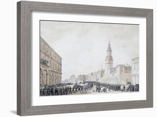 Funeral of French Officer in Weimar, October 1806-Benjamin Zix-Framed Giclee Print