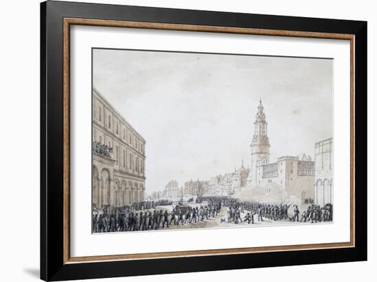 Funeral of French Officer in Weimar, October 1806-Benjamin Zix-Framed Giclee Print