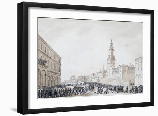 Funeral of French Officer in Weimar, October 1806-Benjamin Zix-Framed Giclee Print