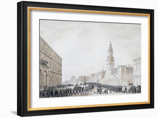 Funeral of French Officer in Weimar, October 1806-Benjamin Zix-Framed Giclee Print