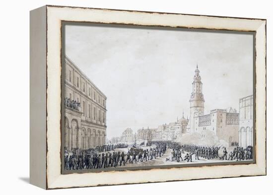 Funeral of French Officer in Weimar, October 1806-Benjamin Zix-Framed Premier Image Canvas