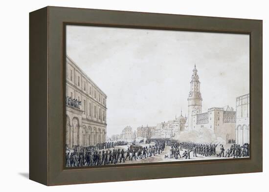 Funeral of French Officer in Weimar, October 1806-Benjamin Zix-Framed Premier Image Canvas