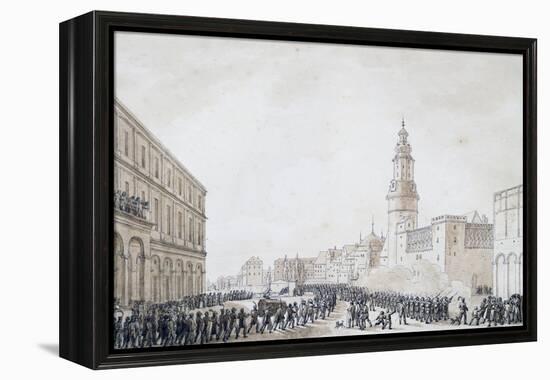 Funeral of French Officer in Weimar, October 1806-Benjamin Zix-Framed Premier Image Canvas