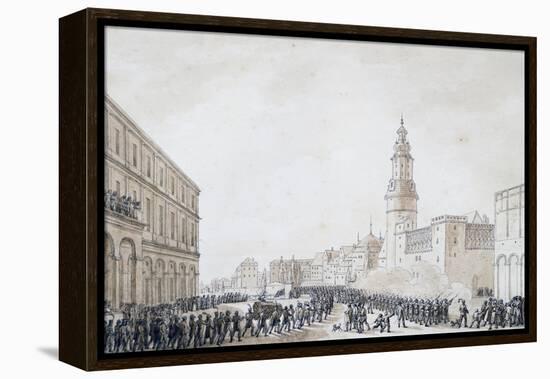 Funeral of French Officer in Weimar, October 1806-Benjamin Zix-Framed Premier Image Canvas