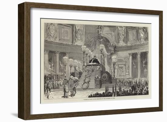 Funeral of King Victor Emmanuel in the Pantheon at Rome-Charles Robinson-Framed Giclee Print