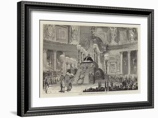 Funeral of King Victor Emmanuel in the Pantheon at Rome-Charles Robinson-Framed Giclee Print