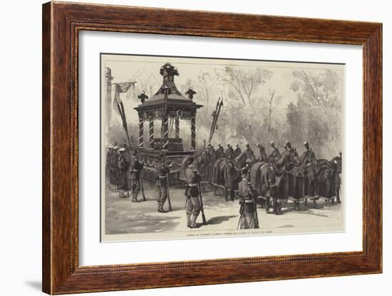Funeral of President Garfield, Funeral Car Waiting to Receive the Coffin-William Heysham Overend-Framed Giclee Print
