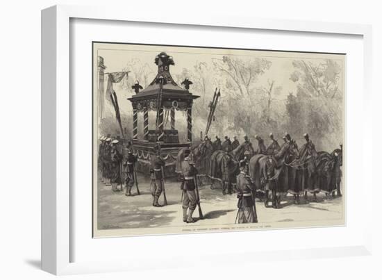 Funeral of President Garfield, Funeral Car Waiting to Receive the Coffin-William Heysham Overend-Framed Giclee Print