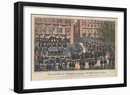 Funeral of President Lincoln, New York, April 25th 1865-null-Framed Giclee Print