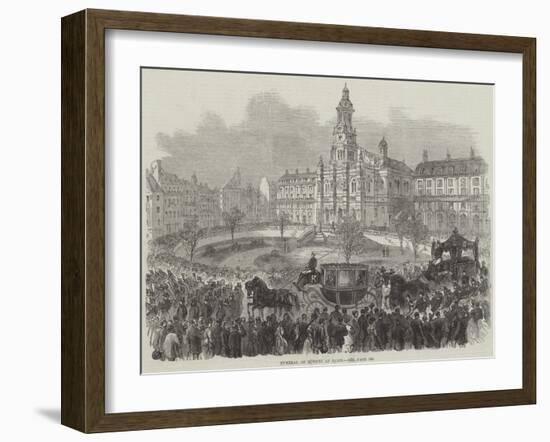 Funeral of Rossini at Paris-null-Framed Giclee Print