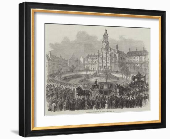 Funeral of Rossini at Paris-null-Framed Giclee Print
