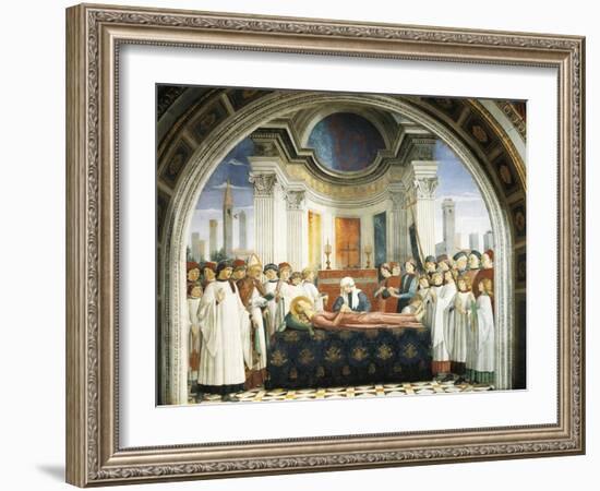 Funeral of St. Fina, 1475-Domenico Ghirlandaio-Framed Giclee Print