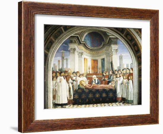 Funeral of St. Fina, 1475-Domenico Ghirlandaio-Framed Giclee Print