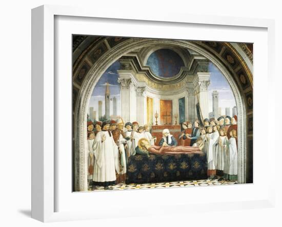 Funeral of St. Fina, 1475-Domenico Ghirlandaio-Framed Giclee Print